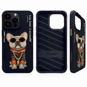 Nimmy Glasses Cool Dog Ümbris jaoks iPhone 15 Pro - Must