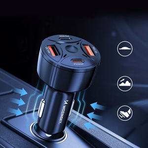 Wozinsky WLS-04 60W autolaadija, 2xUSB-C ja 2xUSB-A, must
