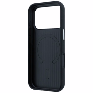 Mercedes кожаный Iconic Line MagSafe чехол iPhone 17 Pro Max - черный