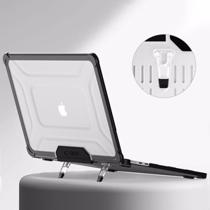 Tech-Protect SmartShell Pro ümbris jaoks MacBook Air 13" 2023-2025 M2 / M3 / M4 - läbipaistev and must