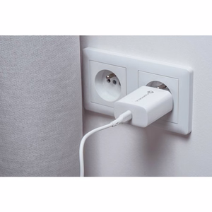 Phone charger Forcell F-Energy USB C QC4.0 PD 3A 25W + cable USB C to USB C TFK-TC-25WPD white