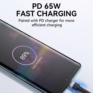 Wozinsky WNBCC1 кабель USB-C USB-C PD 65W 1м - чёрный