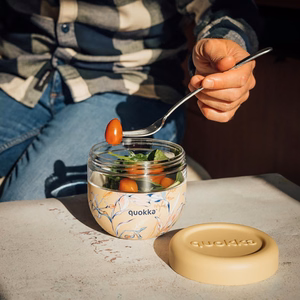 Quokka Bubble Food Jar 770 ml toidunõu, vintage-stiilis lillemuster