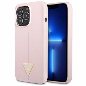 Guess GUHCP13XSLTGU iPhone 13 Pro Max 6.7" фиолетовый/фиолетовый жёсткий чехол Silicone Triangle