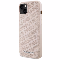 KARL LAGERFELD ümbris jaoks IPHONE 15 Plus KLHCP15MPQKPMP (Quilted Pattern) roosa