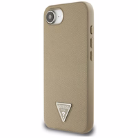 Guess Grained Triangle MagSafe ümbris jaoks iPhone 16e - brown