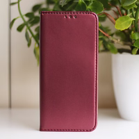 Smart Magnetic ümbris jaoks Xiaomi Redmi 15C 4G EU / 15C 5G EU (173.16 x 81.06 x 8.2 mm) burgundy