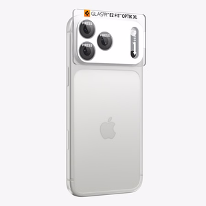 Spigen Optik Pro XL GLAS.TR EZ FIT karastatud klaas mudelile iPhone 18 Pro Max, hõbedane