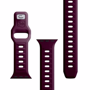 3mk silikoonrihm Apple Watchile, 42/44/45/46/49 mm, Mulberry, suur suurus