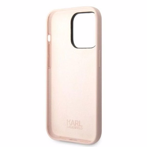 Karl Lagerfeld KLHCP14LSNIKBCP iPhone 14 Pro 6.1" жёсткий чехол розовый/розовый Silicone Ikonik
