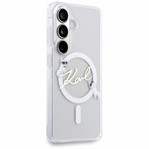 Karl Lagerfeld ümbris IML KC Script MagSafe Samsung Galaxy S26 Plus jaoks läbipaistev