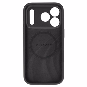 Liavec Silk Shield чехол с металлической рамкой камеры для Iphone 17 Pro Max черный