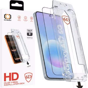 Tel Protect Dust-Free Easy Fit Full Glue 6D karastatud klaas Samsung Galaxy A56/A57 5G must