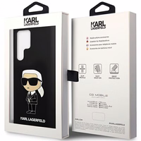Karl Lagerfeld Silicone Ikonik ümbris jaoks Samsung Galaxy S24 Ultra - must