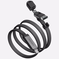 Kaabel Energea Sheath Travel 2w1 USB-C kuni USB-C/USB-A 480Mbps 60W 1.2m gunmetal