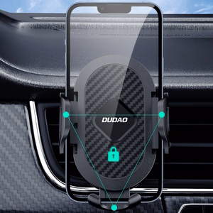 Dudao F2+ smartphone hoidja jaoks air vent, clamp - must