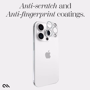 Case-Mate Sparkle Lens Protector kaameraobjektiivide kaitseklaas seadmele iPhone 15 Pro / 15 Pro Max, Twinkle mustriga