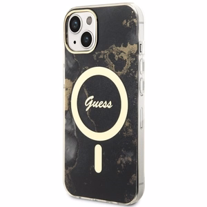 Guess GUHMP14SHTMRSK iPhone 14 6.1" must/must hardcase Golden Marble MagSafe