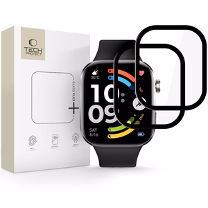 Tech-Protect Glass Flex+ hübriidklaas, 2 tk komplekt, Xiaomi Redmi Watch 6 jaoks, must