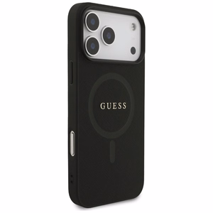 Guess Saffiano Classic Logo MagSafe Ümbris jaoks iPhone 17 Pro Max - Must