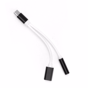 Adapter AUX 2in1 Type C (male) to Type C (female) / Jack 3,5 mm (female) must