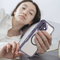 Leading Series MagSafe Silicone Ümbris jaoks iPhone 16 Plus - Lilla