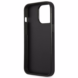 Guess Saffiano Triangle Logo ümbris jaoks iPhone 13 Pro Max 6.7" - hõbedane