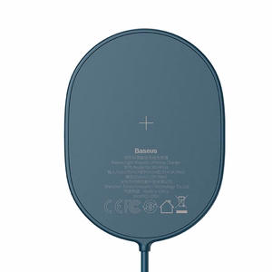 Baseus Induction Charger LIGHT Magnetic Iphone 12 with Type C cable (WXQJ-03) Blue