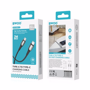 BWOO Braided кабель USB-C - USB-C 2m 60W черный