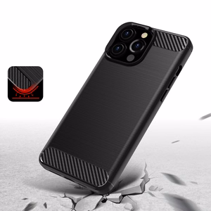 Carbon Case Paindlik kate TPU ümbris iPhone 13 Pro Max jaoks must