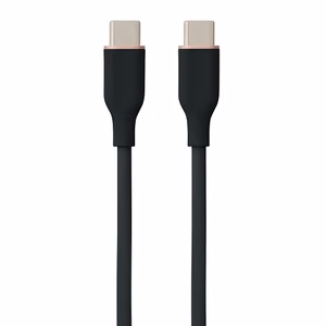 Silicone Kaabel USB Type-C - Type-C, 100W, (must, 1m)