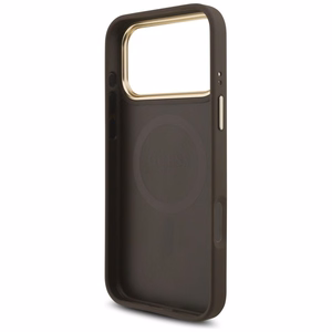 GUESS ümbris jaoks IPHONE 17 Pro Max compatible with MagSafe GUHMP17XP4GTDGMW (4G PU W/ Triangle Logo) kuldne brown