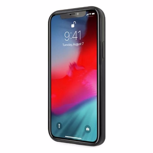 Mercedes hõbedaste tähtede mustriga ümbris iPhone 12 Pro Max'ile - must