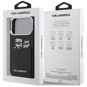 Karl Lagerfeld Karl & Choupette Print & Pocket Case iPhone 17 Pro jaoks - must