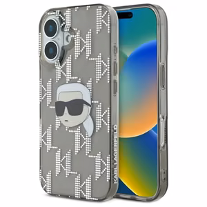Karl Lagerfeld IML Karl Head Electroplated iPhone 16 Ümbris - must