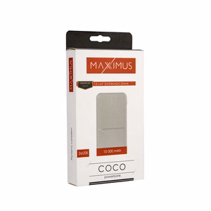 Akupank MX COCO 10 000mAh 2xUSB, 10W Li-Po, valge + microUSB kaabel