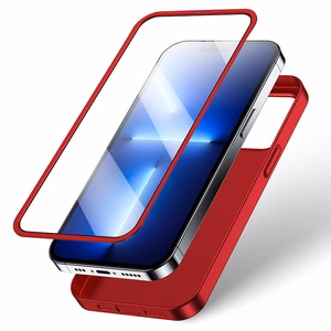 Joyroom 360 Full Case esi- ja tagakate iPhone 13 Pro Max'ile + karastatud klaasist ekraanikaitsekile punane (JR-BP928 punane)