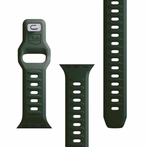 3mk silikoonrihm Apple Watchile, 38/40/41/42 mm, tumeroheline, väike suurus