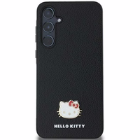 Hello Kitty Metal Logo Kitty Head ümbris jaoks Samsung Galaxy A55 - must