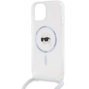 Karl Lagerfeld Crossbody IML Karl Head MagSafe ümbris jaoks iPhone 15 / 14 / 13 - läbipaistev