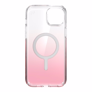 Speck Presidio Perfect-Clear + Ombre + MagSafe ümbris seadmele iPhone 15 Plus / 14 Plus, Microban mikroobivastase kaitsega, Clear / Vintage Rose Fade värvikombinatsioon