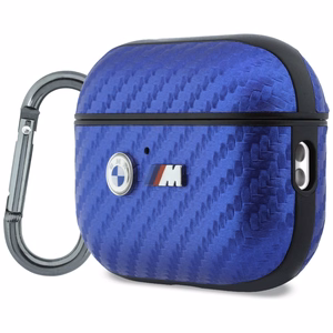 BMW M Carbon metalllogoga ümbris AirPods Pro 3 jaoks, helesinine