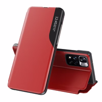 Eco Leather View Case elegantne ümbris koos klappkatte ja stendi funktsiooniga Xiaomi Redmi Note 11 Pro+ 5G (Hiina) / 11 Pro 5G (Hiina) / Mi11i HyperCharge / Poco X4 NFC 5G punane