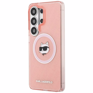 Karl Lagerfeld IML Repeated Choupette MagSafe Ümbris for Samsung Galaxy S26 Ultra - roosa