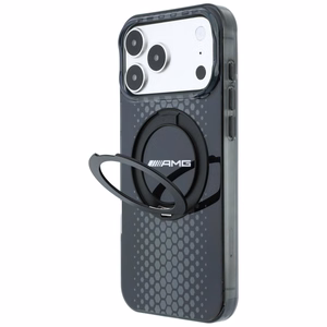 Mercedes AMG IML Double Layer Urban Line ümbris seadmele iPhone 18 Pro Max / 17 Pro Max, rõngastoega, MagSafe-ühilduv – must