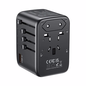 Laadija - Unitek 65W universaalne reisiadapter (P1122ABK01) | 1xUSB-A 3xUSB-C 1xAC