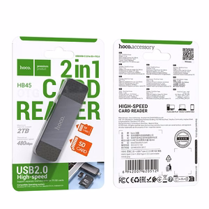 Memory card reader Hoco HB45 USB-C/USB-A 2-in-1 USB2.0 hall