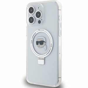 Karl Lagerfeld KLHMP15XHMRSKHH iPhone 15 Pro Max 6.7" белый/белый жёсткий чехол Ring Stand Karl Head MagSafe