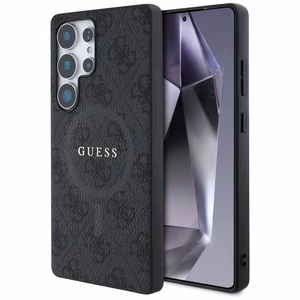 Guess Leather 4G Colored Ring Classic Logo MagSafe Ümbris Samsung Galaxy S25 Ultra must