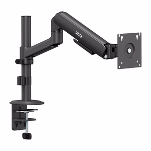 Ergo Office ER-691 B – gas-spring monitor arm for 17–32-inch screens, 1–10 kg, VESA up to 100×100, matte black